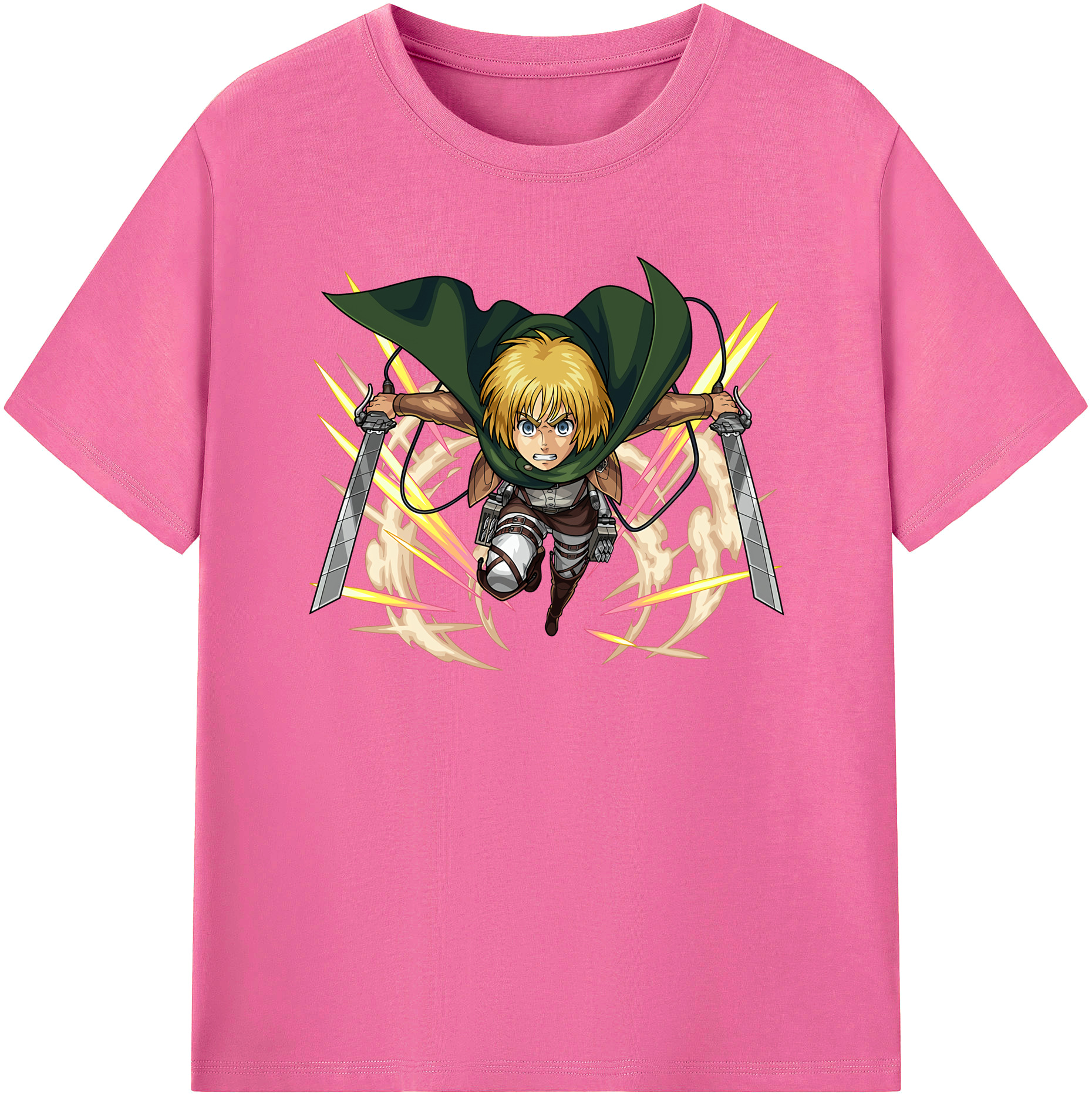 （画像用） 進撃の巨人 アルミン·アルレルト Attack on Titan Armin Arlert レディースカジュアルプリントTシャツ（綿100％）